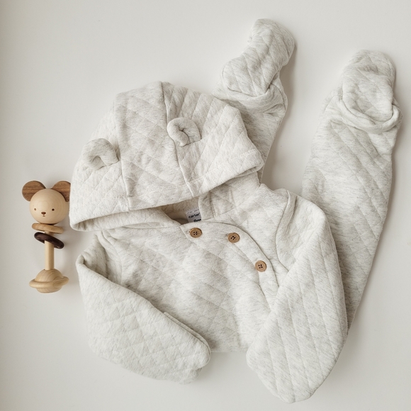 Carter's Hooded Bear Pram Suit - Picture 1 of 6